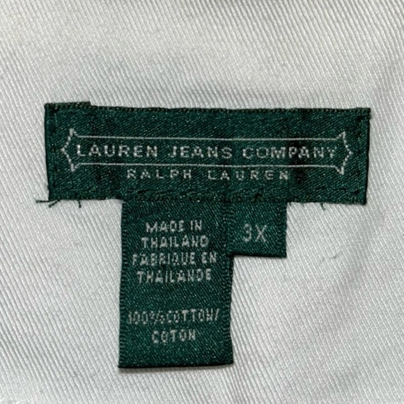 RALPH LAUREN Jeans Company White Denim Peplum Blazer Jacket Plus 3X - Picture 7 of 7